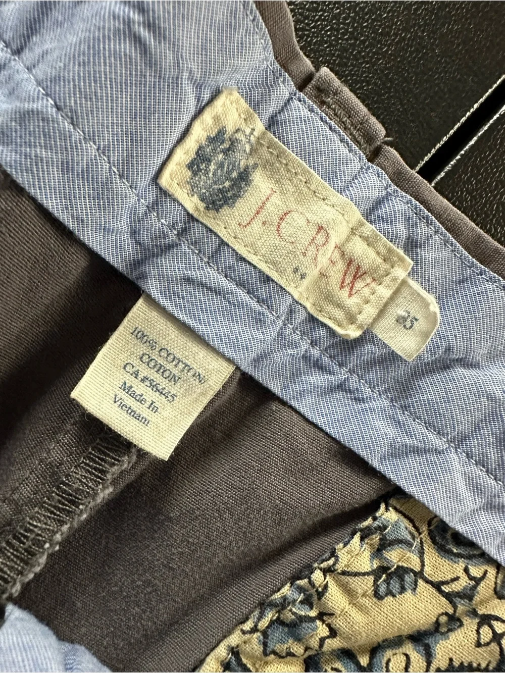 J. Crew Two-Tone Gray & Cream Flat Front Men's Shorts